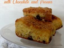 Tangerine Blondies with Chocolate Pecans