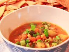 Sweet Potato, Poblano Coconut Curry Soup