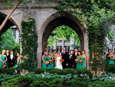 Wedding Wednesday: Green Bridesmaids Gowns