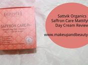 Sattvik Organics Saffron Care Mattifying Cream Review