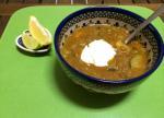 Shorba (Indian Lentil Soup) with Summer Veggies