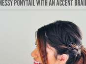 Messy Ponytail With Accent Braid Tutorial