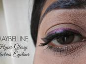 Maybelline Hyper Glossy Electrics Eyeliner Violet Volt Review, Swatch, EOTD