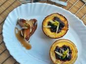Custard Cups with Blueberry Caramalised Rosewater Nectarine Compote