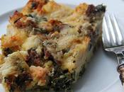 Sausage Cheddar Strata with Spinach