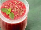 High Protein Strawberry Flax Seed Smoothie