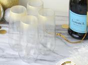 Gilded Ombre Flutes with Marca Prosecco