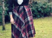 Vintage Plaid Skirt Striped Bolero
