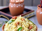 Puliyodarai (Tamarind Rice With Spice Paste)