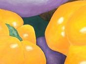 Painting Orange Purple Peppers