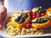 Roasted Spinach Ricotta Stuffed Bell Peppers