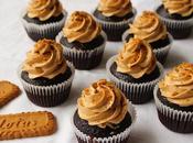 Dark Chocolate Cupcakes With Speculoos Cookie Butter Frosting