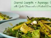 Chargrilled Asparagus Courgette Salad with Goats Cheese Mustard Dressing