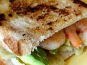 Garlic Shrimp Avocado Grilled Cheese Sandwich