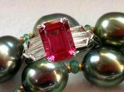 Jewel Week Deco-Style Pink Spinel Diamond Ring