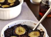 Baked Chocolate Oatmeal with Bananas