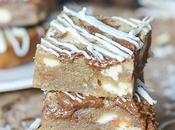Browned Butter White Chocolate Blondies with CookieNut Swirl