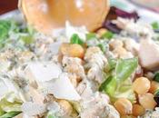 Chicken Salad with Chickpeas, Parmesan Cheese Lemony Italian Dressing