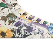 Shoe Moncler Isabela Leather Floral Print Sneaker