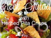 Greek Salad with Herbed Pita Bread Crisps
