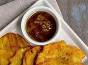 Tostones (Fried Green Plantains) with Mojo Sauce