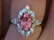 Padparadscha Sapphire Orangy Pink Ring