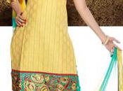 Unstitched Salwar Kameez Pretty Print Over Beautified with Embellishment Paired Matching Dupatta.