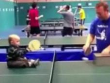 Table Tennis Toddler Hits Balls with Bat, Internet Goes Crazy