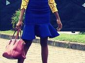 Blue Skirt Yellow Lace Shirt