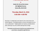 Free Dental Clinic Music Professionals, Somerville, 3/31