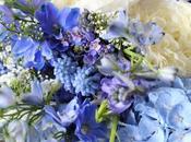 White Blue Bridal Bouquet