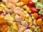 Honey-Lime Shrimp Avocado Taco Salad