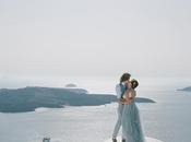 Intimate Dusty Blue Wedding Santorini