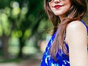 Blue Floral Print Dress