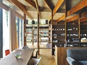 This Hillside Home Exchanges Walls Bookshelves