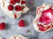 Swirled Raspberry Meringue Nests