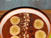 Banana Cocoa Oatmeal Smoothie Bowl #Reciperedux