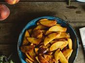 Peach Whiskey Spelt Cake with Smoked Salt Caramel Caramelized Peaches