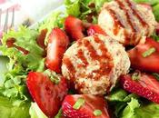 Strawberry Salad with Goat Cheese Rounds