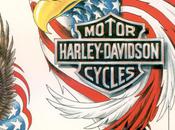 Harley Davidson Motorcycle Eagle Tattoo with Blueprint