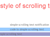 Scrolling Text Notification Message