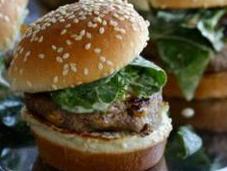 Lamb Sliders with Spinach: Seasoned Hatch Chiles