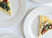 Cauliflower Crust Pizza with Bacon, Mushrooms Kale (Gluten Free)