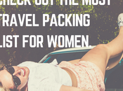 Check Must Travel Packing List Women.
