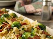 Bowtie Pasta with Bacon Brussels Sprouts