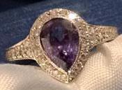 Amazing Color Changing Alexandrite Bezel Halo Pear Ring