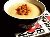 Garlic-Rosemary Cauliflower Potato Soup with Smoky-Maple Chickpeas
