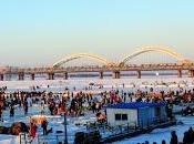 Harbin's Frozen Riverside...