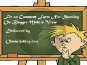 Comment Form Showing Blogger Mobile View