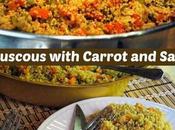 Colorful Couscous Side Dish with Carrots Sage